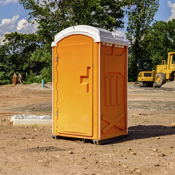 what is the maximum capacity for a single portable restroom in Bedford County